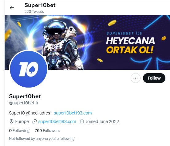 Super10bet Twitter